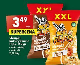 Biedronka Chrupki kukurydziane czekoladowe flips oferta