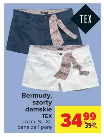 Carrefour Bermudy, szorty damskie oferta