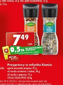 Biedronka Sól morska czosnkowa z ziołami - młynek kamis specialite oferta