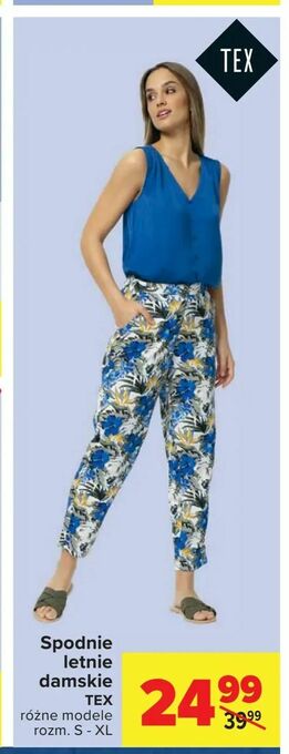 Carrefour Spodnie letnie damskie oferta