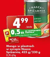 Biedronka Mango w plastrach syropie nasza spiżarnia oferta