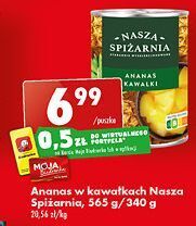 Biedronka Ananas w lekkim syropie kawałkach nasza spiżarnia oferta