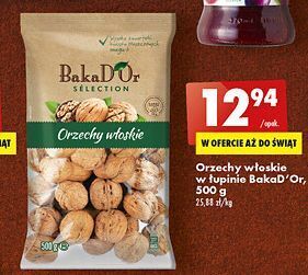 Biedronka Orzechy włoskie bakad'or oferta