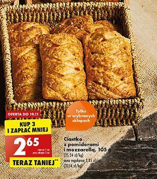 Biedronka Ciastko z pomidorami i mozzarellą oferta