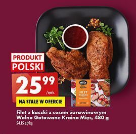 Biedronka Filet z kaczki sosem żurawinowym kraina mięs oferta