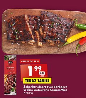 Biedronka Żeberka wieprzowe barbecue wolno gotowane kraina mięs oferta