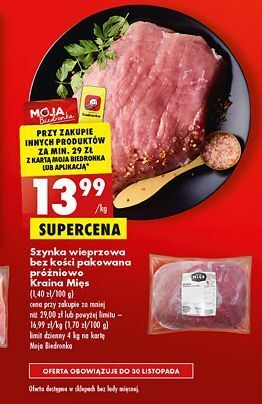 Biedronka Szynka wieprzowa kraina mięs oferta