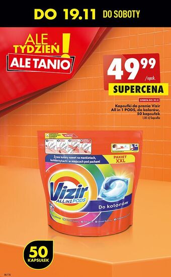 Biedronka Kapsułki do prania kolorów vizir all in one pods oferta