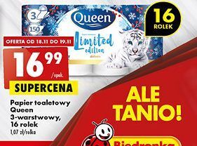 Biedronka Papier toaletowy biały queen oferta