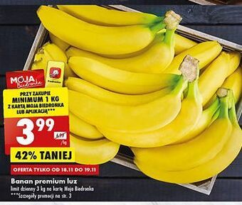 Biedronka Banany premium oferta