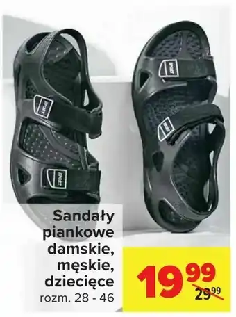 Carrefour Sandały piankowe damskie, męskie, dziecięce oferta