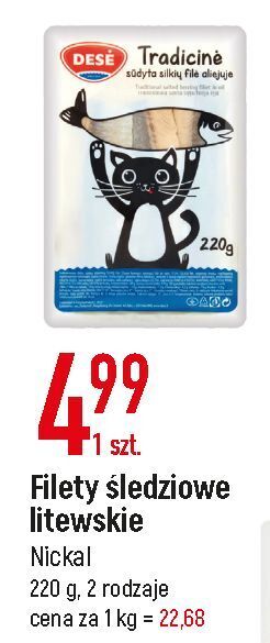 E.Leclerc Filety śledziowe litewskie w oleju dese oferta