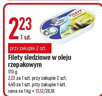 E.Leclerc Filety śledziowe w oleju rzepakowym wiodąca marka peche ocean oferta