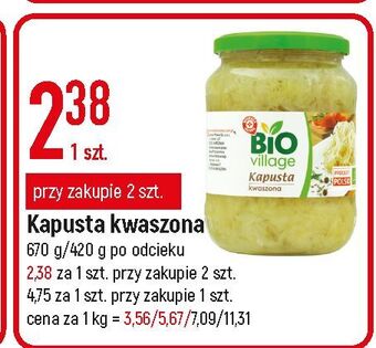 E.Leclerc Kapusta kwaszona wiodąca marka bio village oferta