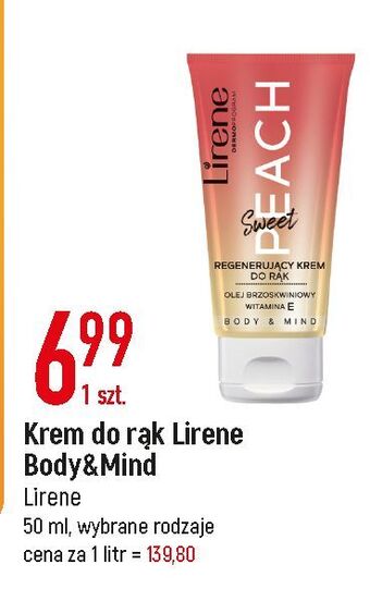 E.Leclerc Krem do rąk peach lirene body & mind oferta