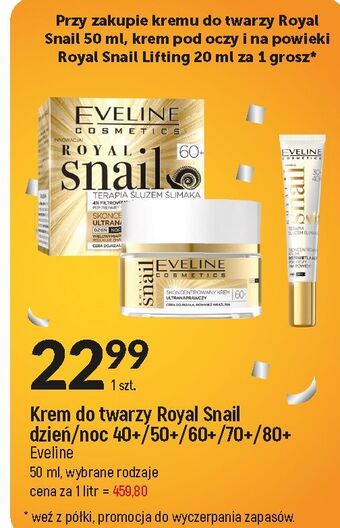 E.Leclerc Krem do twarzy intensywnie przeciwzmarszczkowy 40+ eveline royal snail oferta