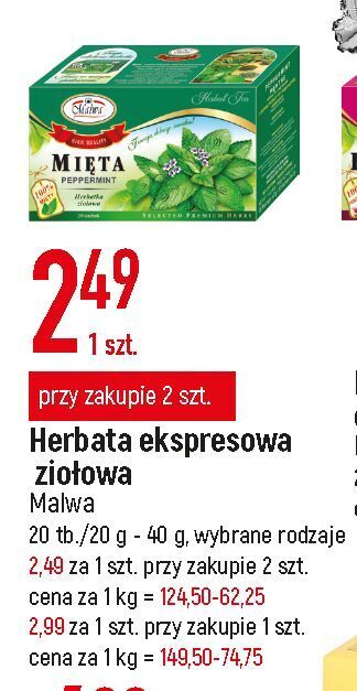 E.Leclerc Herbatka mięta malwa tea oferta