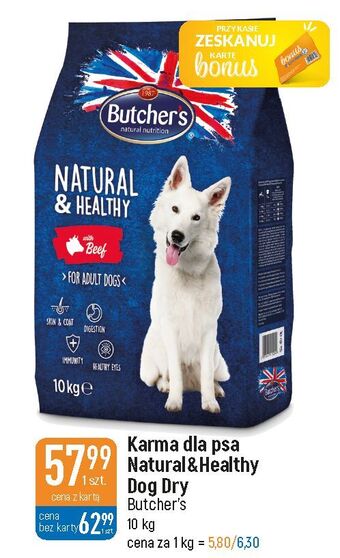 E.Leclerc Karma dla psa z wołowiną butcher's natural & healthy oferta