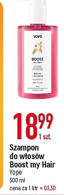 E.Leclerc Odżywka do włosów z proteinami mocne i gładkie yope boost my hair oferta