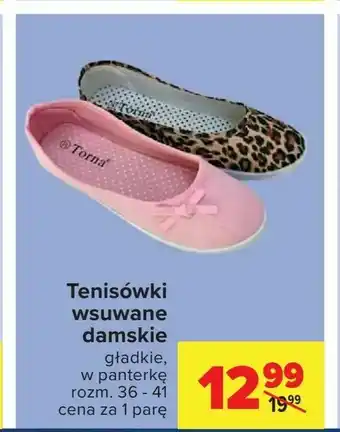 Carrefour Tenisówki wsuwane damskie oferta