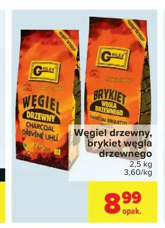 Carrefour Węgiel drzewny, brykiet węgla drzewnego oferta