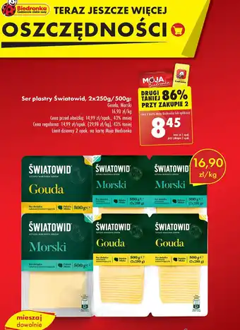 Biedronka Ser morski plastry 1 OPAK 2 SZT 250 G oferta