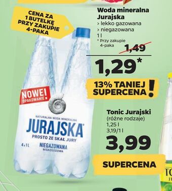 Netto Woda mineralna jurajska oferta