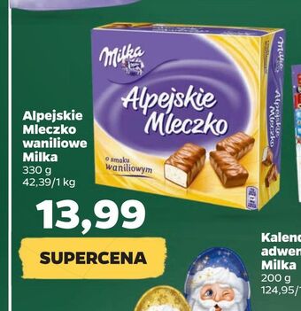 Netto Alpejskie mleczko waniliowe milka oferta