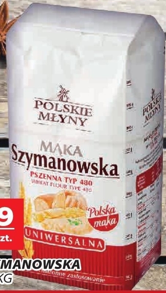 Top Market Polskie młyny mąka szymanowska uniwersalna pszenna typ 480 1 kg oferta