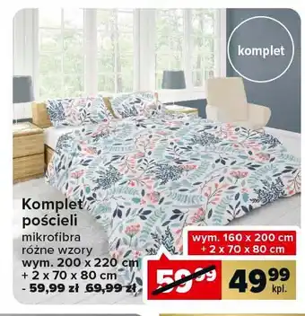 Komplet pościeli mikrofibra 160 x 200 + 2 x 70 x 80 cm 1 KO 3 SZT