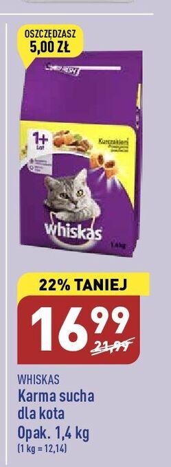 ALDI Karma dla kota z kurczakiem whiskas oferta