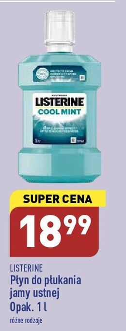 ALDI Płyn do płukania ust listerine cool mint oferta