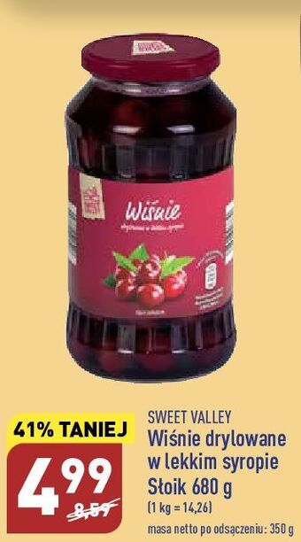 ALDI Wiśnie drylowane sweet valley oferta