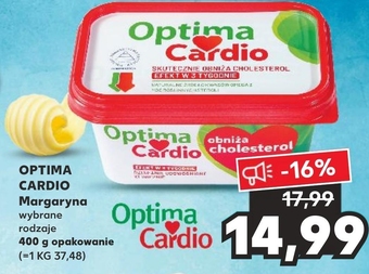 Kaufland Optima cardio margaryna roślinna z dodatkiem steroli roślinnych 400 g oferta