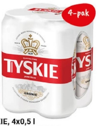 bi1 Tyskie piwo jasne 2 l (4 x 0,5 l) oferta
