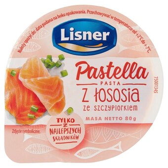 Lewiatan Lisner pastella pasta z łososia ze szczypiorkiem 80 g oferta