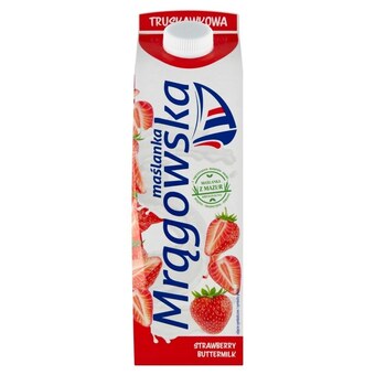 Makro Mlekpol maślanka mrągowska truskawkowa 1 l oferta
