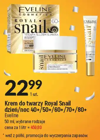 E.Leclerc Eveline Krem do twarzy Royal Snail dzień/noc 40+/50+/60+/70+/80+ 50ml, wybrane rodzaje oferta