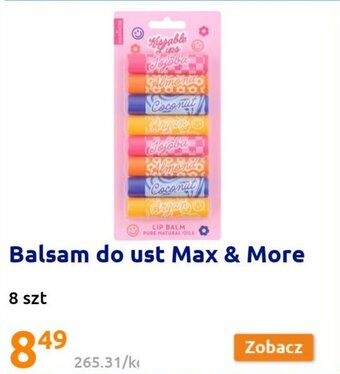 Action Max & More Balsam do ust 8 szt oferta