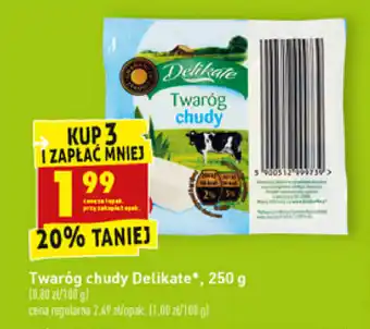 Biedronka Twaróg chudy Delikate 3x 250g oferta