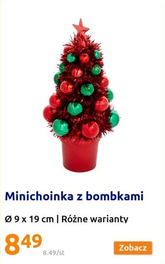 Action Mini choinka z bombkami 9 x 19cm Różne warianty oferta