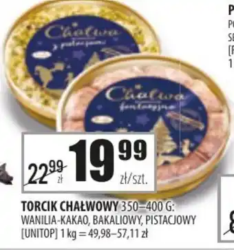 Społem Szczecin Unitop Torcik Chałwowy 350-400 g wanilia-kakao, bakaliowy, pistacjowy oferta