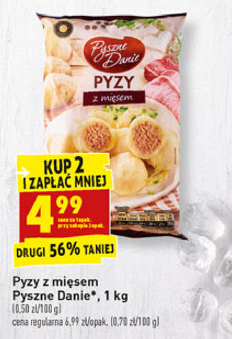 Biedronka Pyzy z mięsem Pyszne Danie 2x 1kg oferta