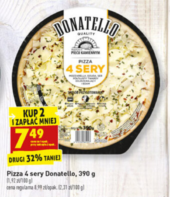 Biedronka Pizza 4 sery Donatello 2x 390g oferta