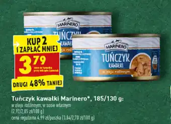 Biedronka Tuńczyk kawałki Marinero 2x 185/130g oferta