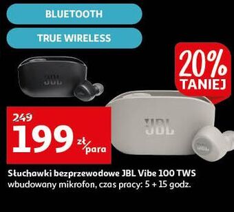 Auchan Słuchawki vibe 100tws białe jbl oferta