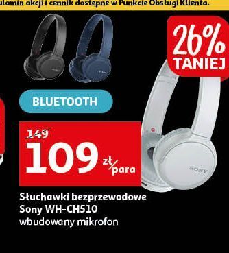 Auchan Słuchawki whch510 niebieskie sony oferta