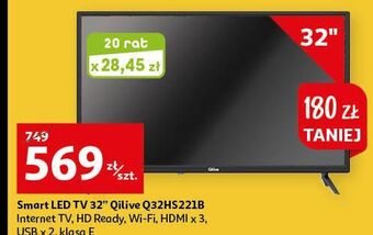 Auchan Telewizor led 32" q32hs221b qilive oferta