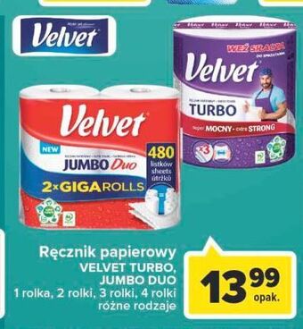 Carrefour Market Ręcznik papierowy velvet turbo oferta