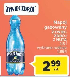 Carrefour Market Woda mocny gaz cytryna-mięta żywiec zdrój z nutą... oferta
